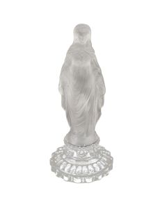 Sculpture de la vierge en verre dépoli d'époque 1900