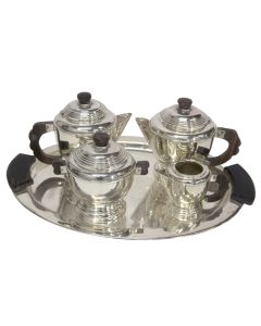 Service à thé 1930 métal argenté 5 pièces