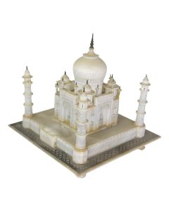Sculpture du Taj Mahal en albâtre et bronze