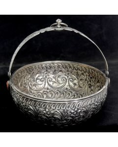 Coupe orientale en argent et corail argent massif 