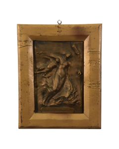 Plaque en bronze "L'épave humaine" d'époque XIXème