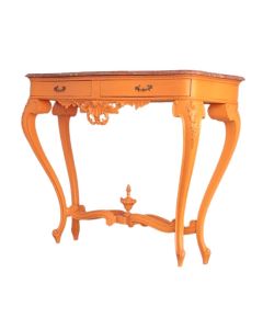 Console de style Napoléon III peinte orange