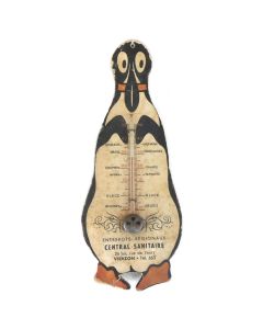 Thermomètre publicitaire Alfred le Pingouin Saint-Ogan années 60