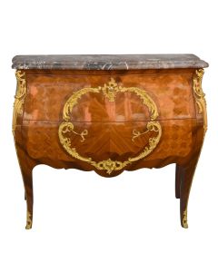 Commode sauteuse Louis XV bois de rose