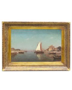 Peinture marine à l'huile par Charles Malfroy Martigues 