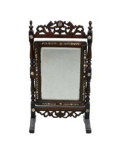 Miroir de table asiatique d'époque début XXème