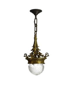 Lustre de vestibule en bronze début XXème