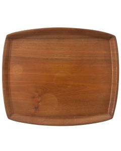 Plateau rectangulaire en bois style scandinave vintage 1970