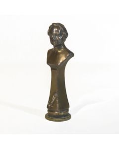 Sceau à cacheter (seal) de collection en bronze représentant Goethe 