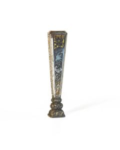 Sceau à cacheter (seal) en métal gravé et doré de style Louis XVI