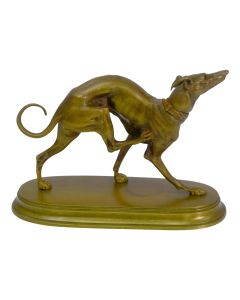 Chien de chasse Lévrier Bronze animalier