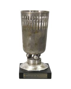 Trophée sportif amicale des Frères années 60 métal argenté