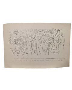 Lucien Roudier Eller Dessin sur papier années 30 