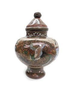 Pot couvert en cloisonné 1900