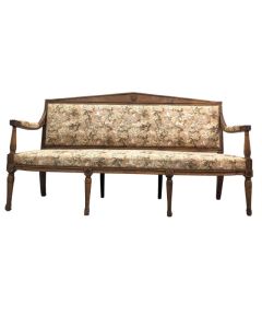 Banquette en noyer d'époque directoire