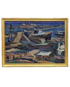 Voilier au port Huile Isorelle par Marcel Ducret