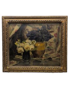 Huile sur toile maroufl&eacute;e sur carton de Marguerite Allard 