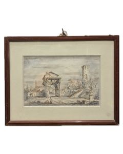 Dessin Italien architectural fin XVIIIéme