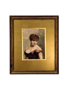 Portrait de femme signé daté 1887