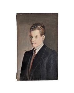 Portrait d'homme école Française vers 1940 signé 