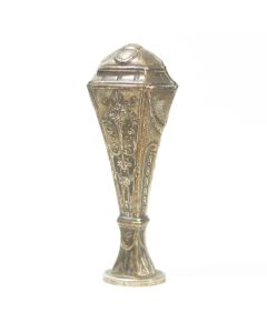 Sceau à cacheter de collection en métal argenté ou argent décor fioritures Louis XVI