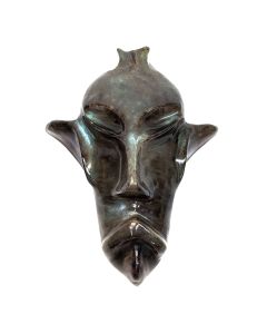 Sculpture de masque en céramique années 50/60 par Paulette Toma