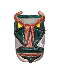 Sculpture de masque en céramique années 50/60 par Paulette Toma