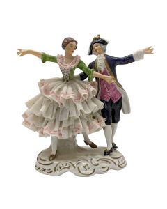 Lot de petites danseuses en porcelaine de Dresde 