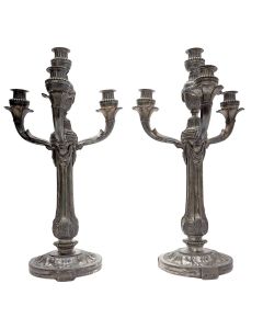 Paire de chandeliers art nouveau par Gallia 