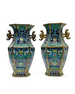 Vase en cloisonné époque fin XIXème