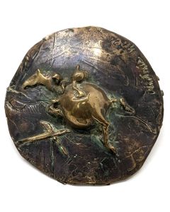 Médaille bronze cheval au galop signé Vladimir