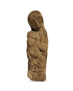 Sculpture de la vierge en pierre ancienne 