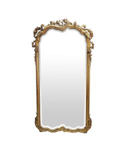 Grand miroir en bois doré d'époque Napoléon III 
