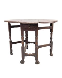 Table gateleg en chêne d'époque XVIIIème
