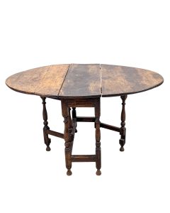 Table gateleg en chêne d'époque XVIIIème