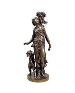 Rare groupe en bronze, par Clodion (1738-1814)