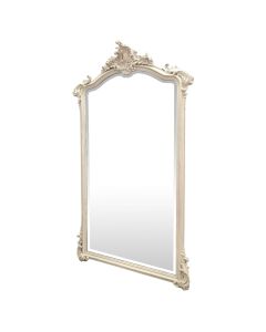 Miroir en bois et stuc laqué de style Louis XV glace biseauté XIXème