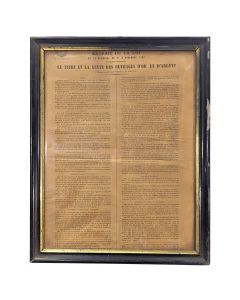 Affiche imprimée de la loi du 19 brumaire an VI (1797)