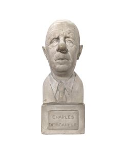 Charles de Gaulle buste en plâtre XXème 