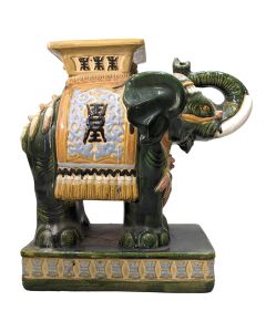 Éléphant en céramique Vernissée 1900