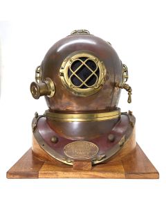 Casque décoratif de scaphandrier en cuivre MARK V mod 1