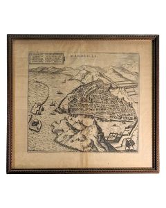 Carte ancienne de Marseille époque XVIIIème