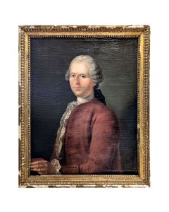Portrait d'homme école française d'époque XVIIIème 