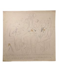 Lucien Roudier Eller Dessin sur papier années 30 