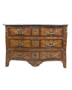 Commode Louis XV bois de rose et bois de violette époque XVIIIème