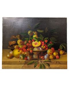 Nature morte aux fruits école Française Philippe Lazare XXème