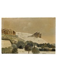 Paysage enneigé Française Philippe Lazare XXème