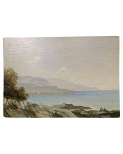 Paysage de bord de mer école Française Philippe Lazare XXème