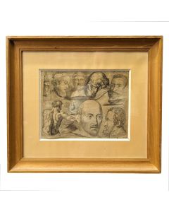 Gravure ancienne de Michel ange 