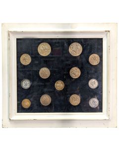 Collection de médailles en bronze et argent 